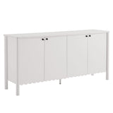 Solstice 66" 4-Door Scalloped Sideboard Cabinet in White
