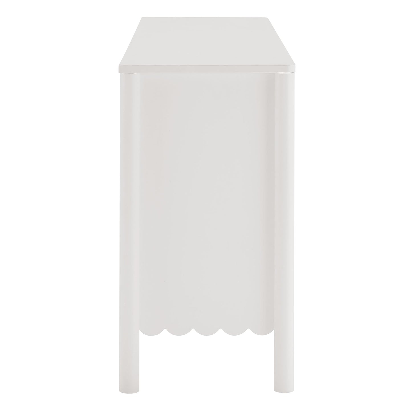 Emmeline 66" 4-Door Scalloped Sideboard Cabinet by Furniture For America