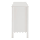 Solstice 66" 4-Door Scalloped Sideboard Cabinet in White
