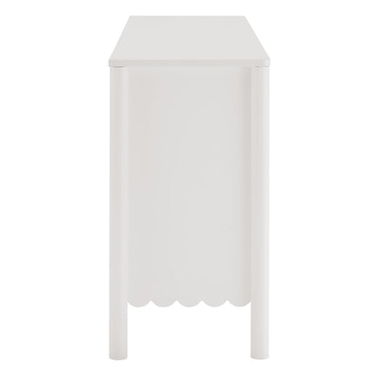 Emmeline 66" 4-Door Scalloped Sideboard Cabinet by Furniture For America