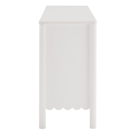 Emmeline 66" 4-Door Scalloped Sideboard Cabinet in White