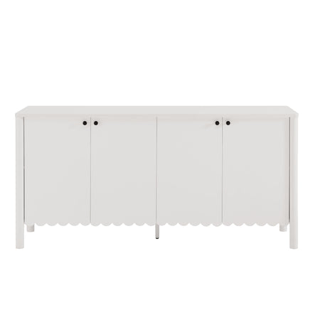 Emmeline 66" 4-Door Scalloped Sideboard Cabinet in White
