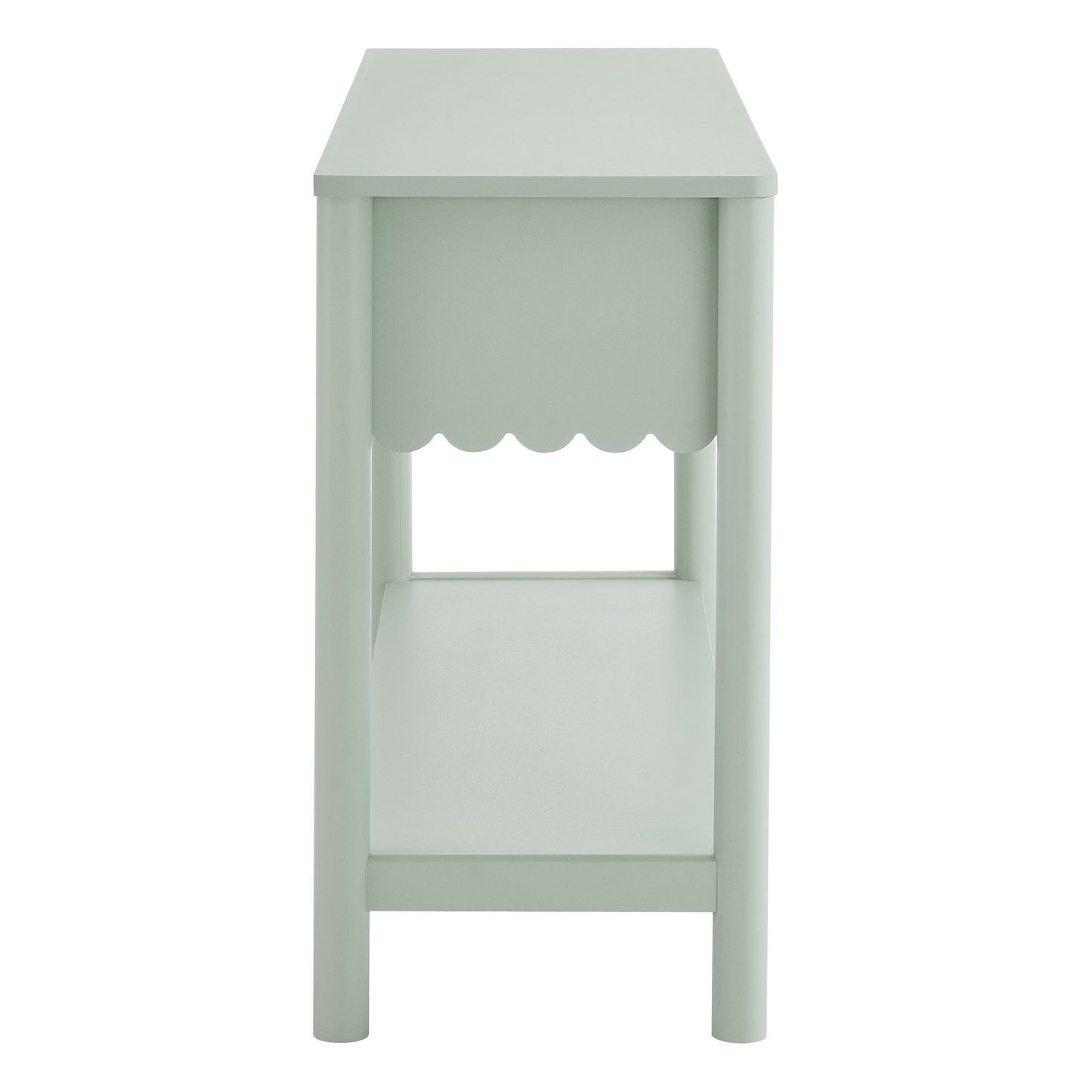 Emmeline 3-Drawer Scalloped Console Table by Furniture For America
