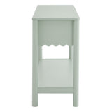 Solstice 3-Drawer Scalloped Console Table in Sage