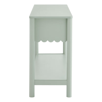 Emmeline 3-Drawer Scalloped Console Table by Furniture For America