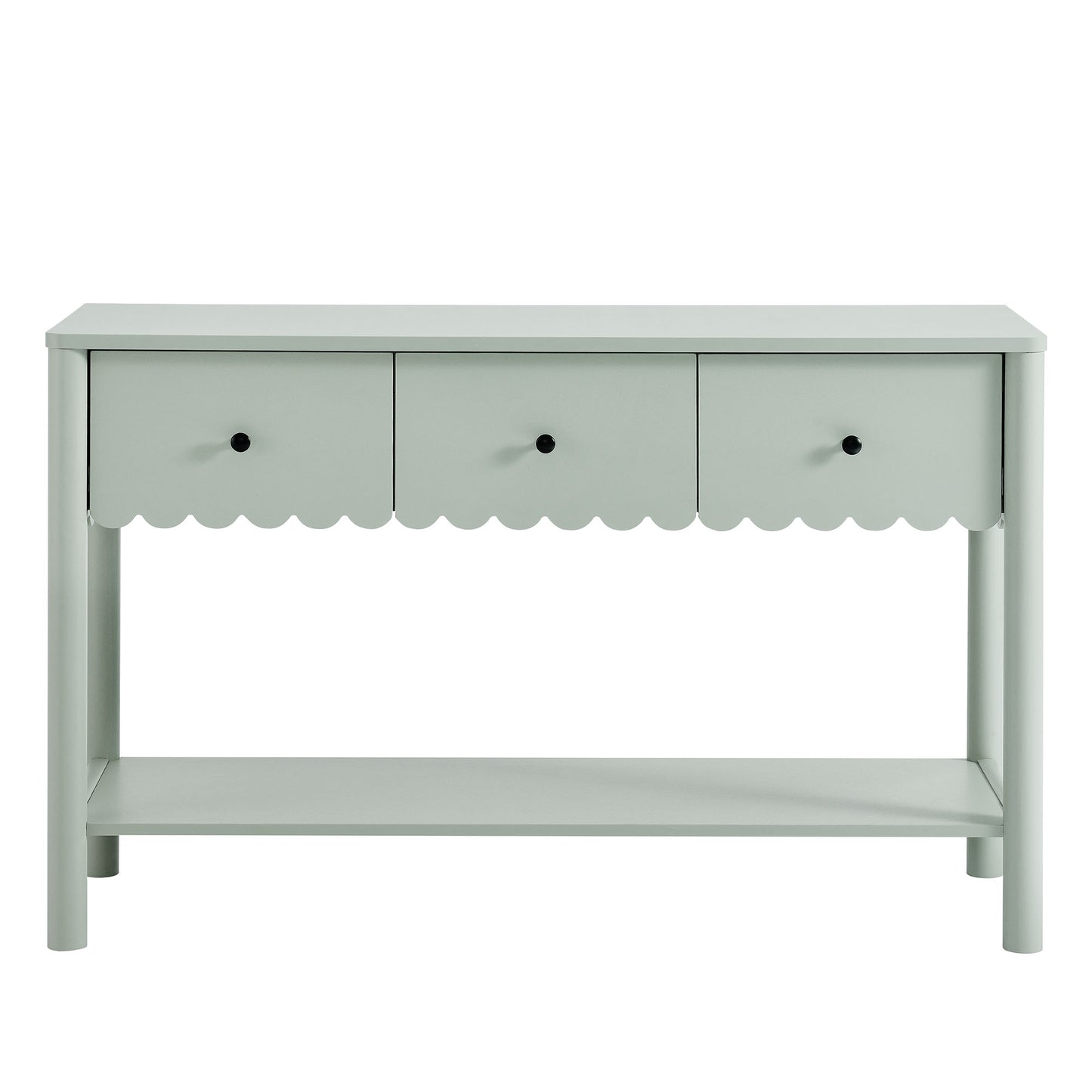 Emmeline 3-Drawer Scalloped Console Table by Furniture For America