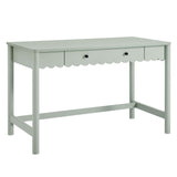 Solstice 1-Drawer Scallop Writing Desk in Sage