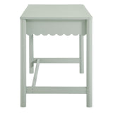 Solstice 1-Drawer Scallop Writing Desk in Sage