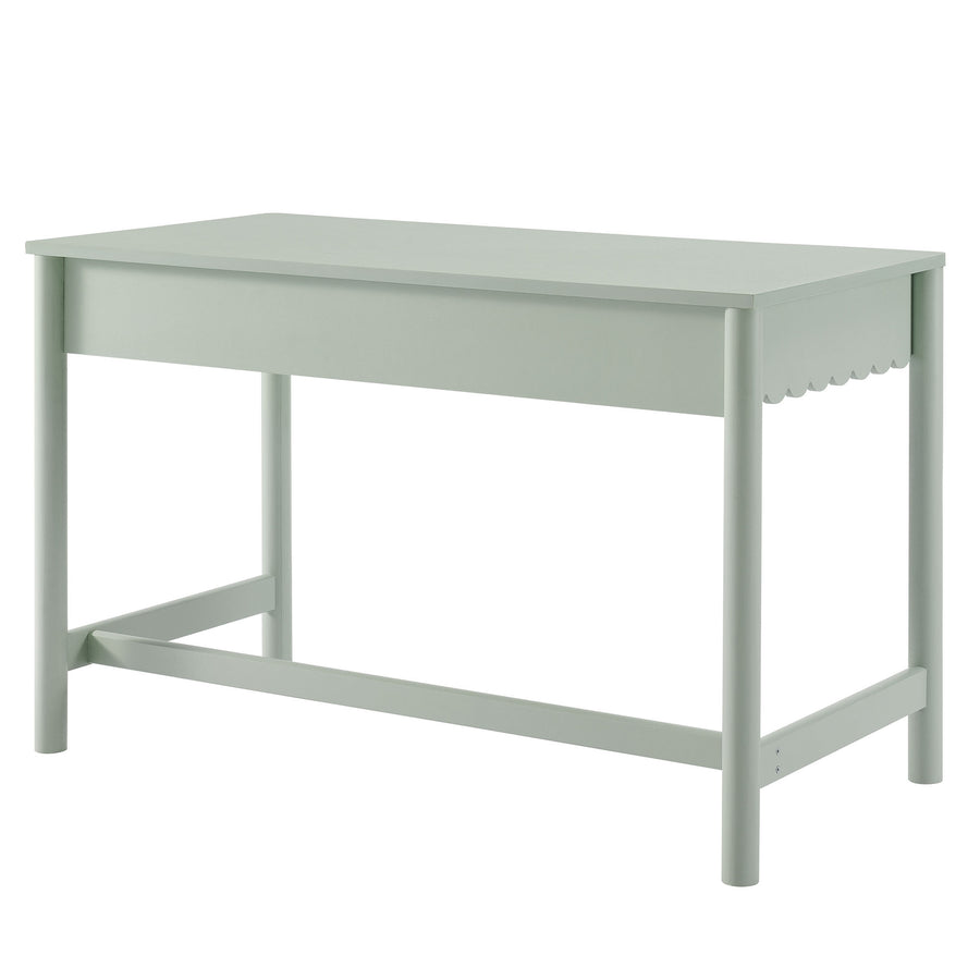 Solstice 1-Drawer Scallop Writing Desk in Sage
