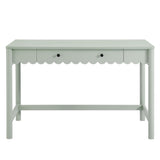 Solstice 1-Drawer Scallop Writing Desk in Sage