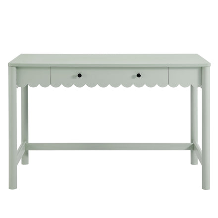 Emmeline 1-Drawer Scallop Writing Desk in Sage