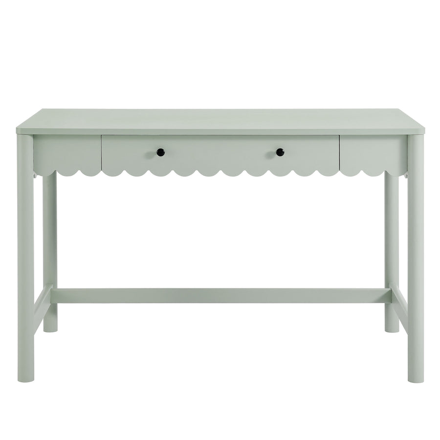 Solstice 1-Drawer Scallop Writing Desk in Sage