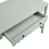 Solstice 1-Drawer Scallop Writing Desk in Sage