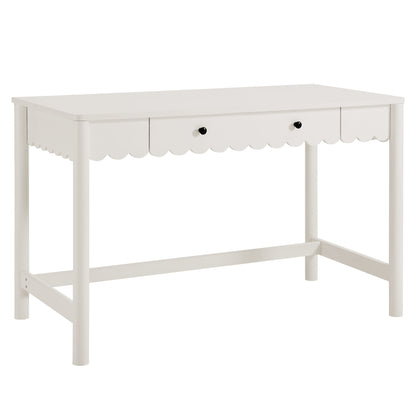Emmeline 1-Drawer Scallop Writing Desk by Furniture for America