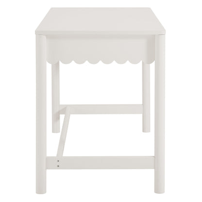 Emmeline 1-Drawer Scallop Writing Desk by Furniture for America