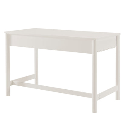 Emmeline 1-Drawer Scallop Writing Desk by Furniture for America