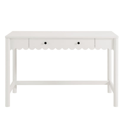 Emmeline 1-Drawer Scallop Writing Desk by Furniture for America
