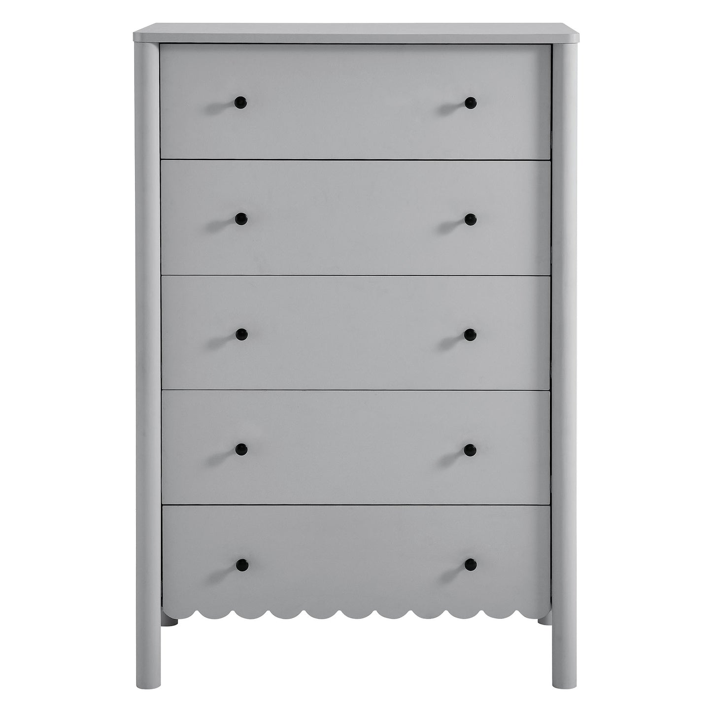 Emmeline Scalloped 5-Drawer Chest by Furniture For America