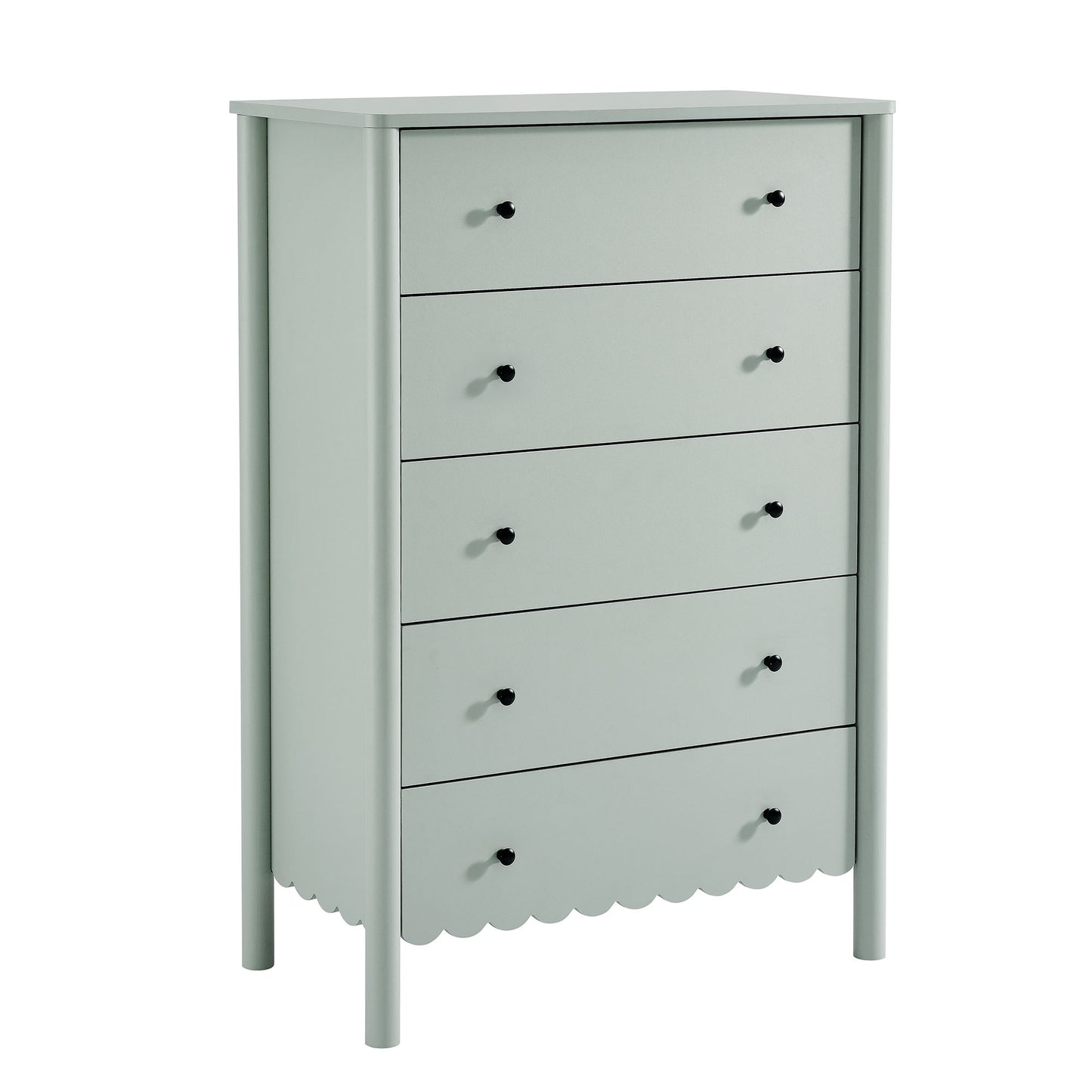 Emmeline Scalloped 5-Drawer Chest by Furniture For America
