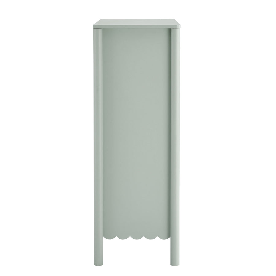 Solstice Scalloped 5-Drawer Chest in Sage
