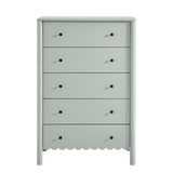 Solstice Scalloped 5-Drawer Chest in Sage