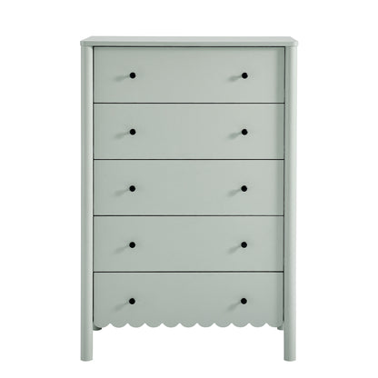 Emmeline Scalloped 5-Drawer Chest by Furniture For America