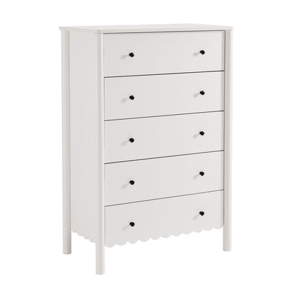 Emmeline Scalloped 5-Drawer Chest by Furniture For America