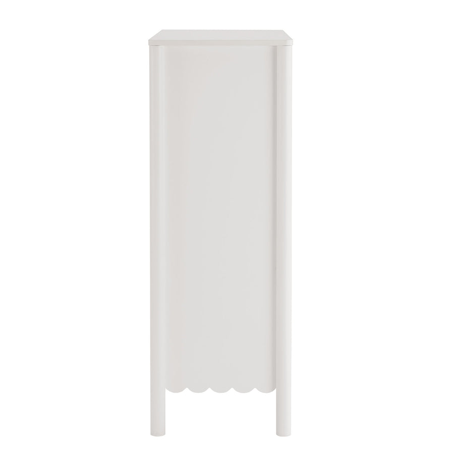 Solstice Scalloped 5-Drawer Chest in White