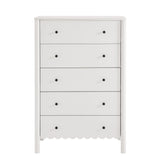 Solstice Scalloped 5-Drawer Chest in White