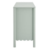 Solstice Scalloped 6-Drawer Dresser in Sage