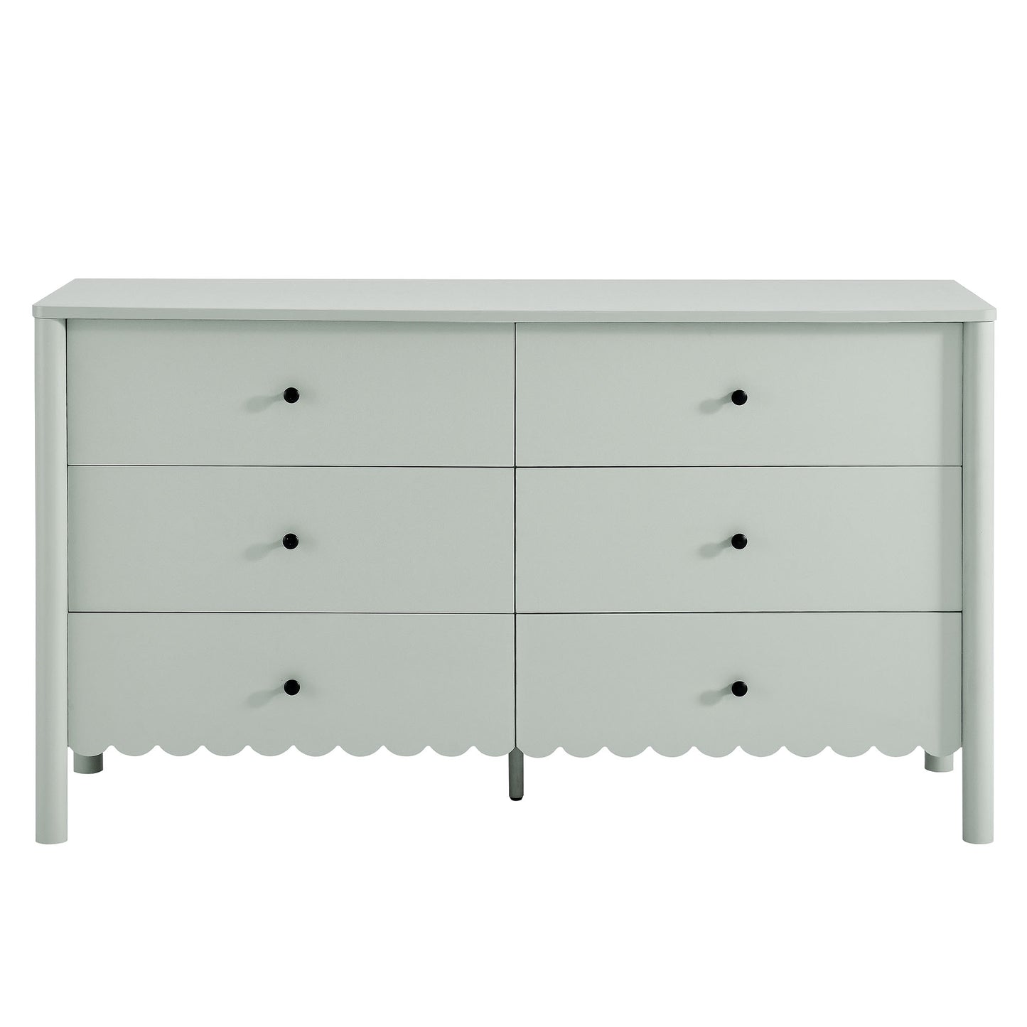 Emmeline Scalloped 6-Drawer Dresser by Furniture For America