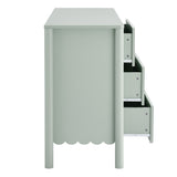 Solstice Scalloped 6-Drawer Dresser in Sage
