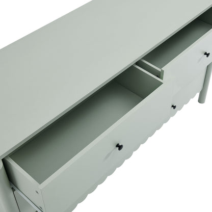 Emmeline Scalloped 6-Drawer Dresser by Furniture For America