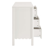 Solstice Scalloped 6-Drawer Dresser in White