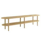 Touriga Oval Wood TV Stand in Light Oak