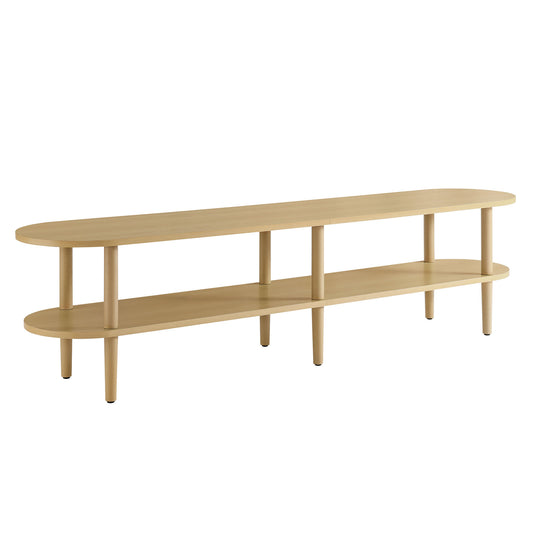 Torus Oval Wood TV Stand by Furniture For America