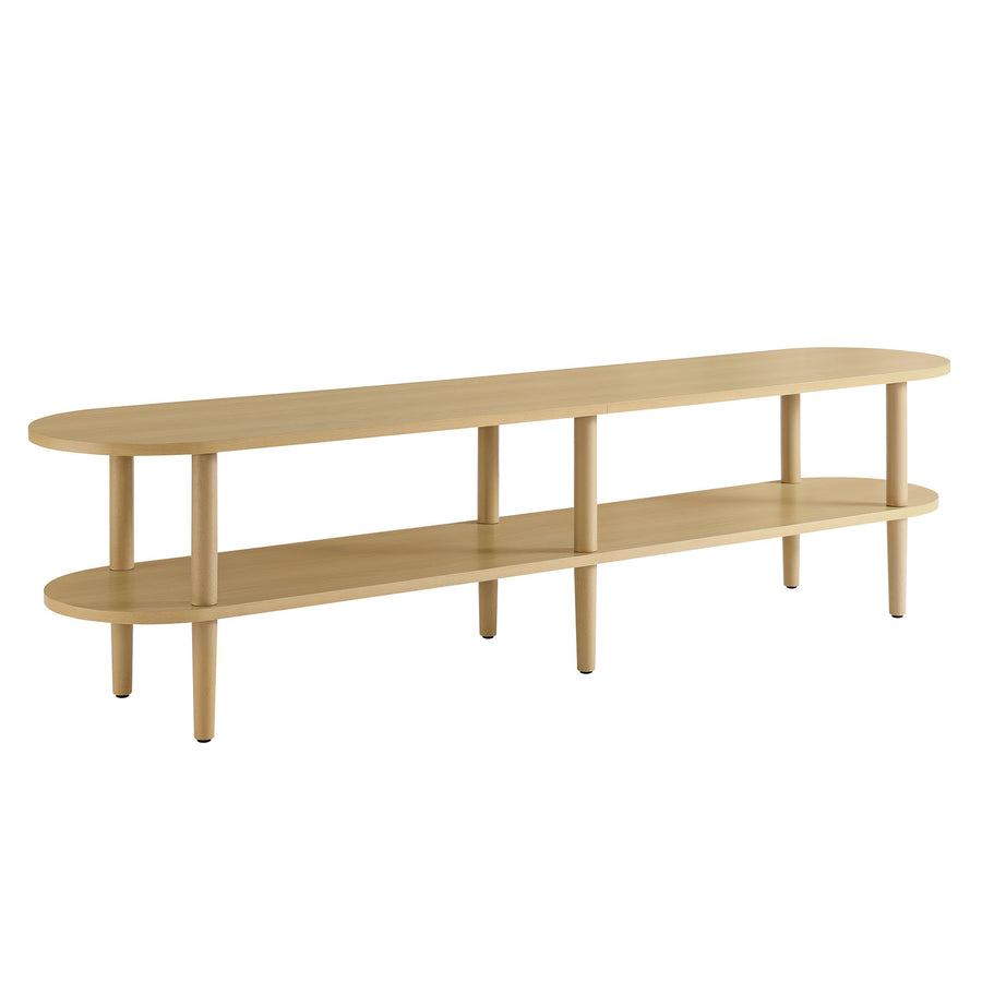 Touriga Oval Wood TV Stand in Light Oak