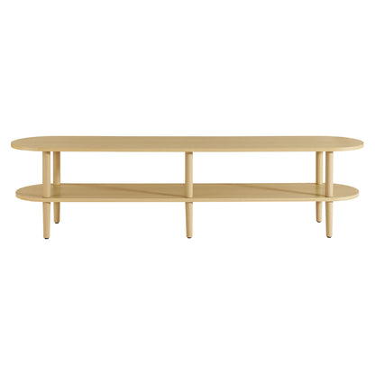 Torus Oval Wood TV Stand by Furniture For America