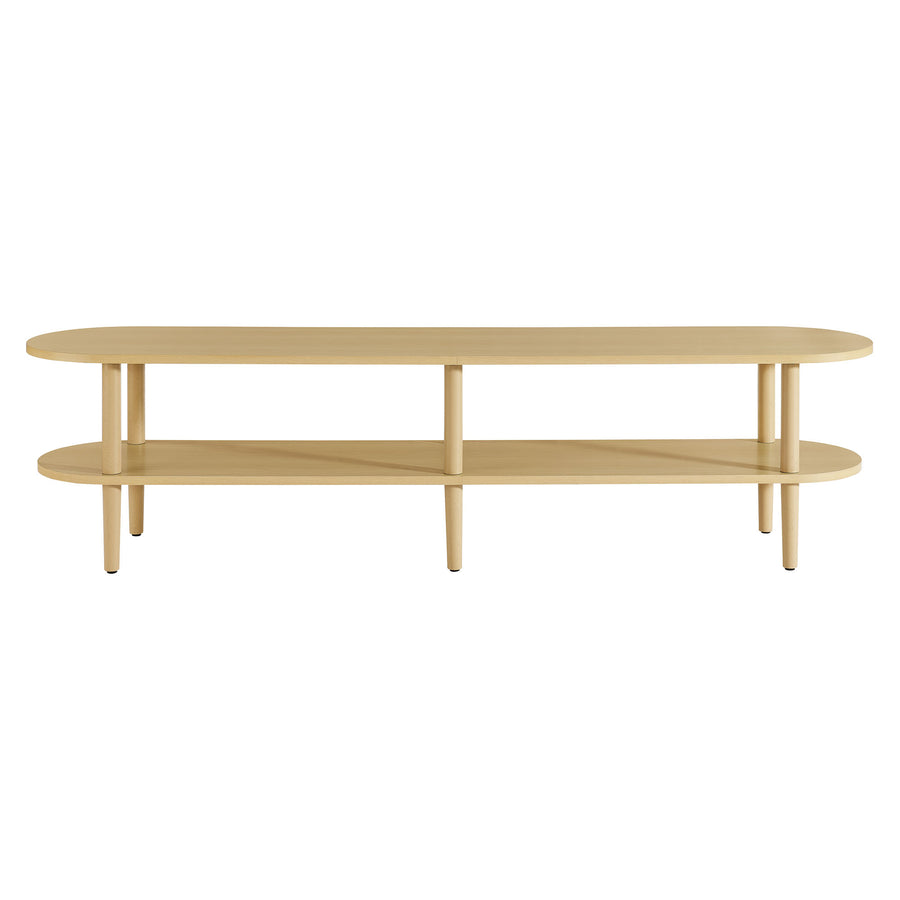 Touriga Oval Wood TV Stand in Light Oak