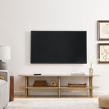 Touriga Oval Wood TV Stand in Light Oak