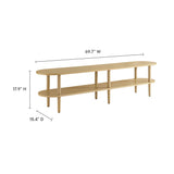 Touriga Oval Wood TV Stand in Light Oak