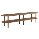 Touriga Oval Wood TV Stand in Walnut