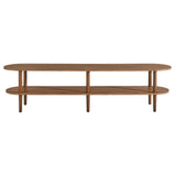 Touriga Oval Wood TV Stand in Walnut