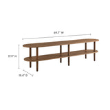 Touriga Oval Wood TV Stand in Walnut