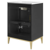 Cane 24" Wood Bathroom Vanity with Basin in White Black