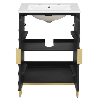 Beau 24" Wood Bathroom Vanity with Basin by Furniture For America