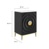 Cane 24" Wood Bathroom Vanity with Basin in White Black