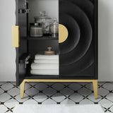 Cane 24" Wood Bathroom Vanity with Basin in Black Black