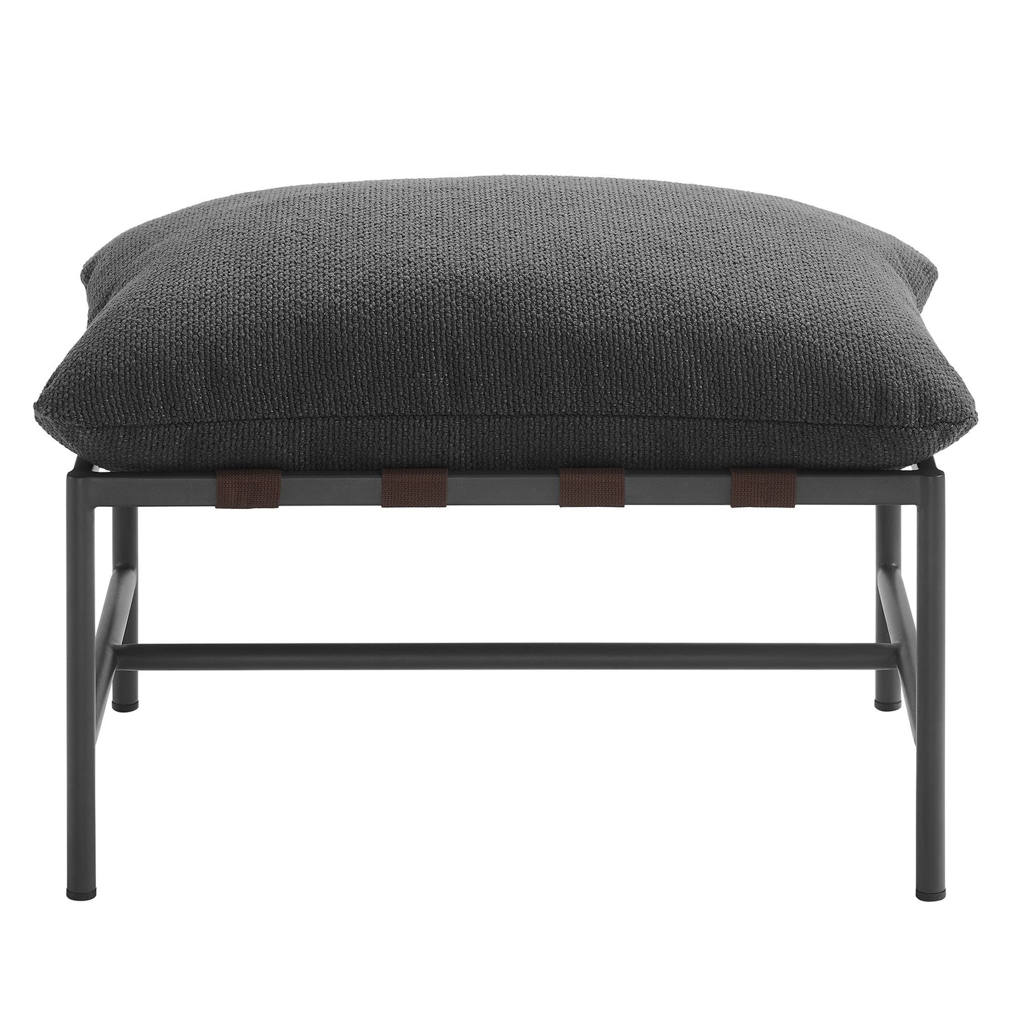 Raya Outdoor Patio Boucle Ottoman by Furniture For America