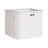 Paloma 24" Wall-Mount Bathroom Vanity with Marble Sink in Ivory